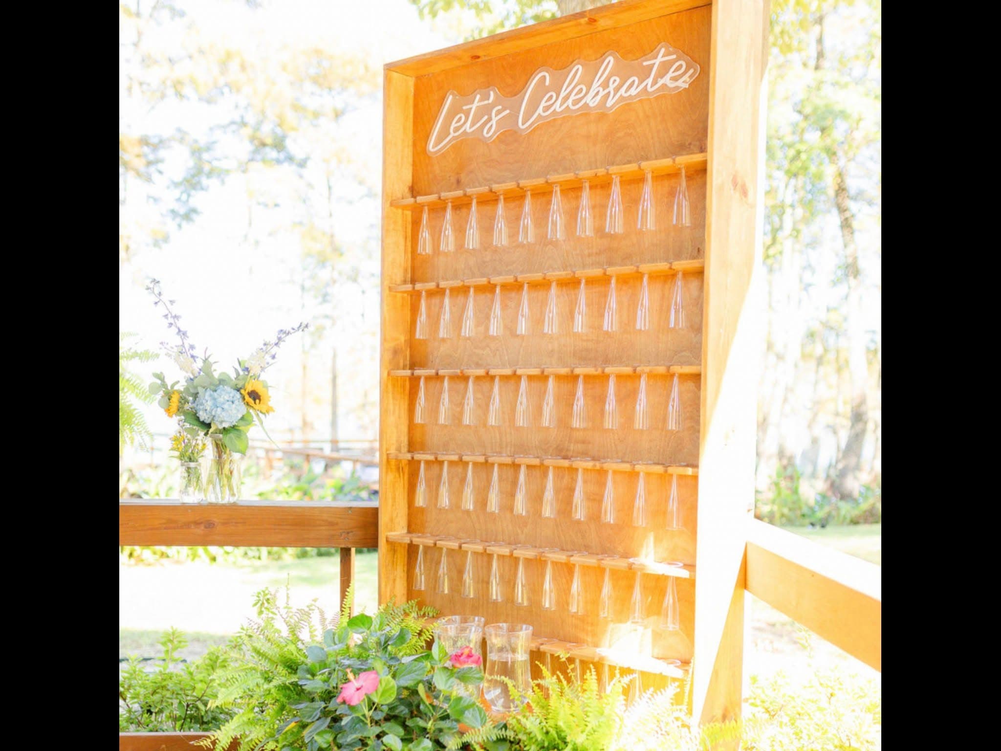 Let’s celebrate, champagne wall